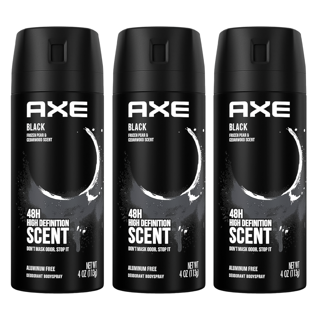 Axe Black 48H High Definition Scent Spray Deodorant For Him - Pack Of 3 - Medaid International