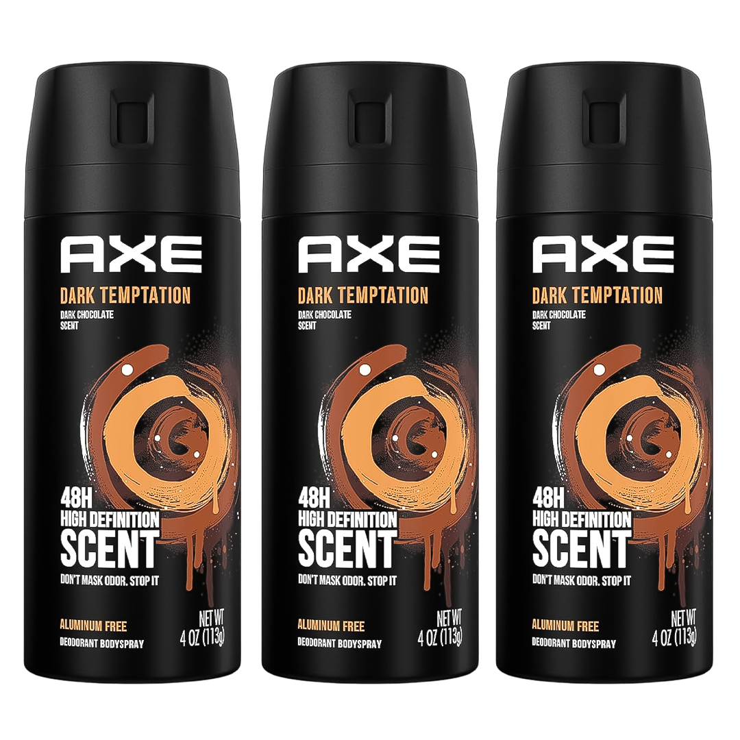 Axe Dark Temptation 48H High Definition Scent Spray Deodorant For Him - Pack Of 3 - Medaid International