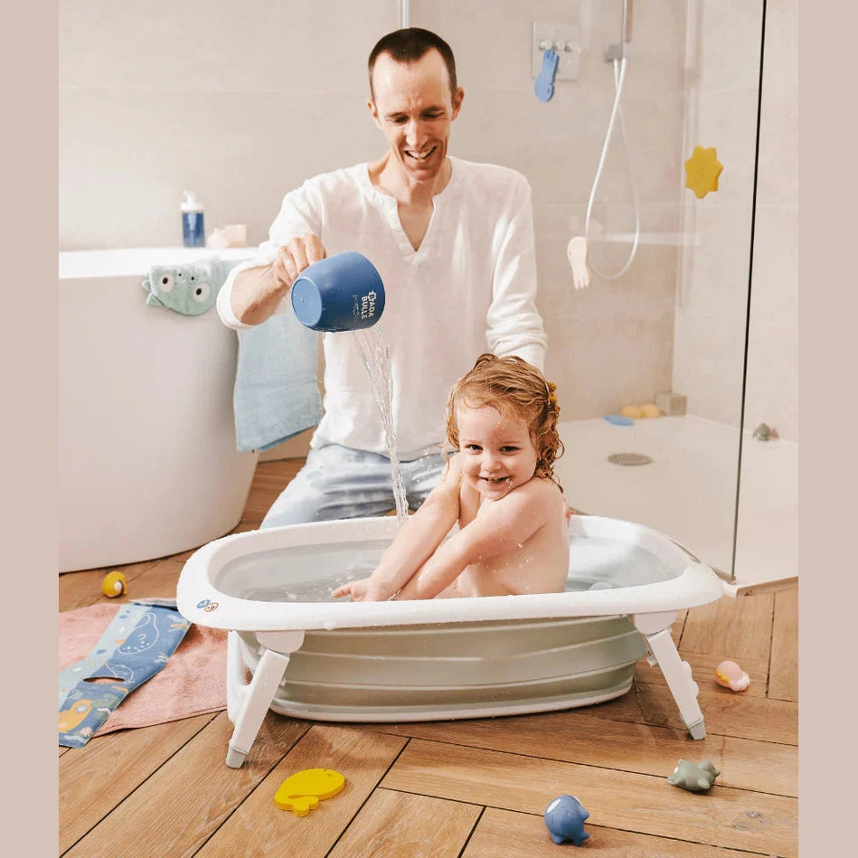BabyMoov - Foldable Bath Tub - Blue/White