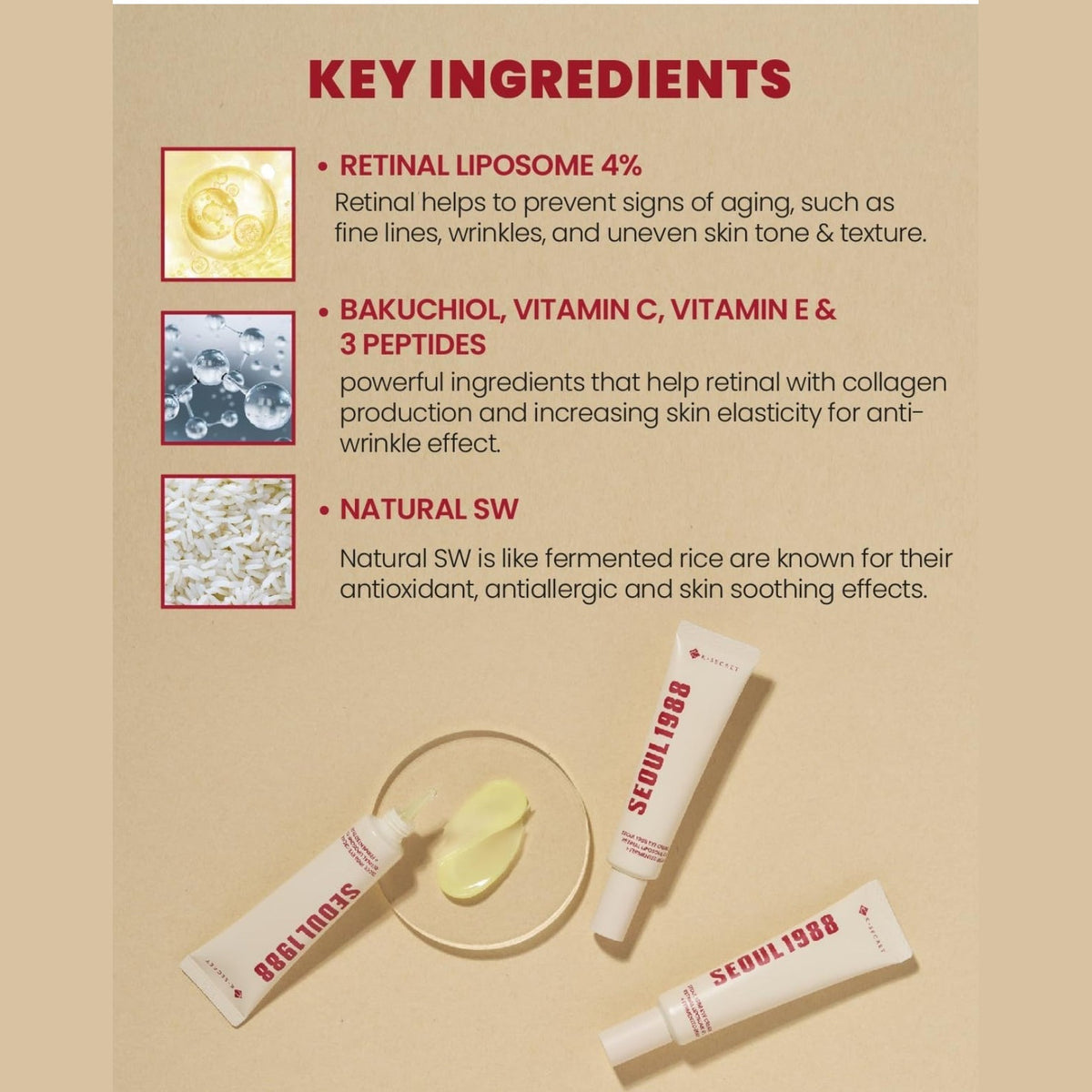 SEOUL 1988 K-SECRET Eye Cream : Retinal Liposome 4%
