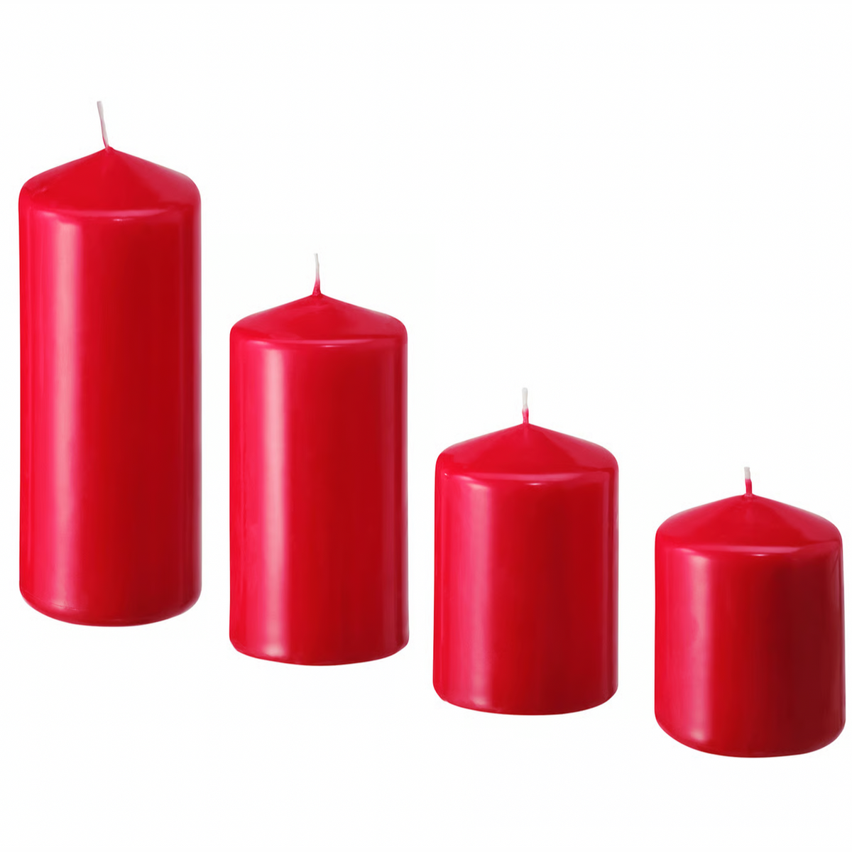 Aura,4 PCs Red Candle Set