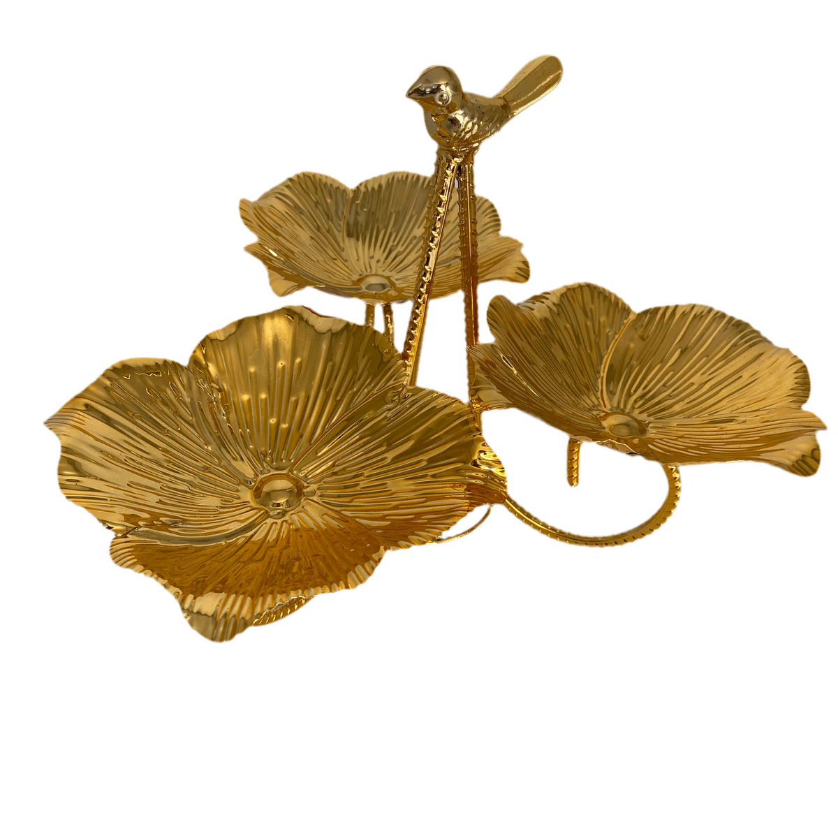 3 Tiers- Golden Stainless Steel Serving Platter