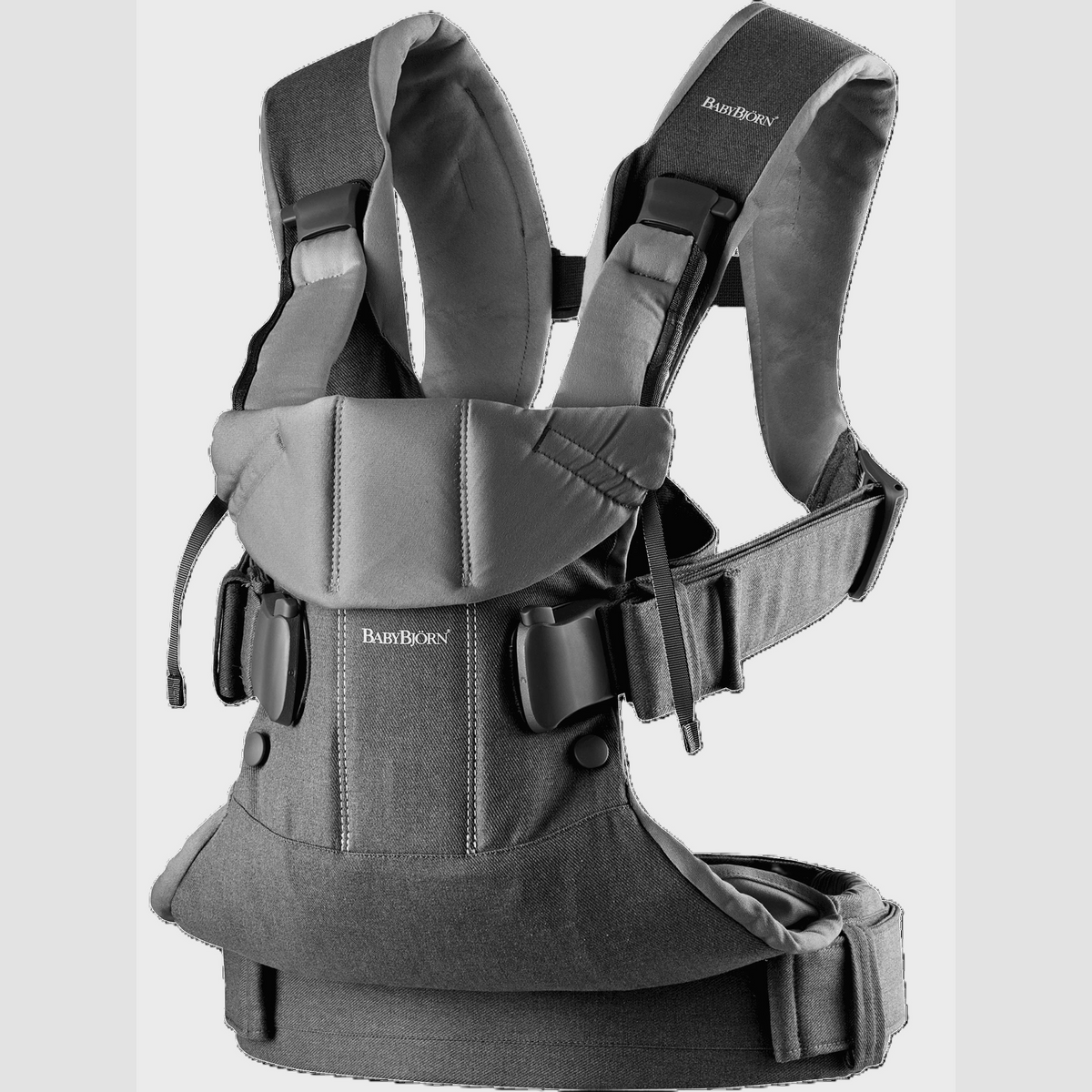 Babybjorn - Baby Carrier One - Cot ,Mix Denim& Dark Grey