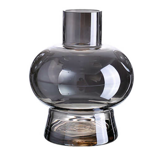 Transparent Black Glass Vase