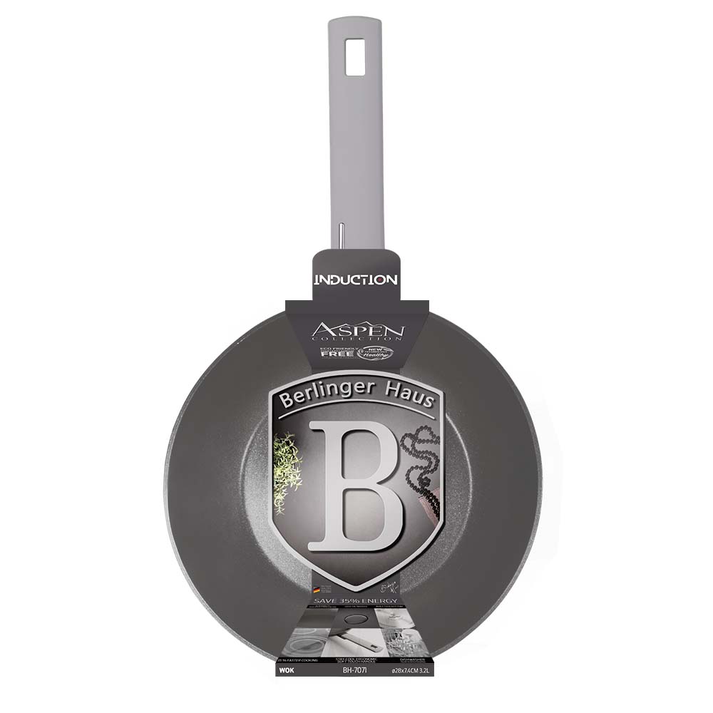 Wok, 28 cm Grey Matt