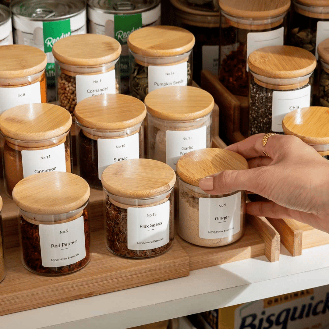 Spice Jar W/ Bamboo Lid