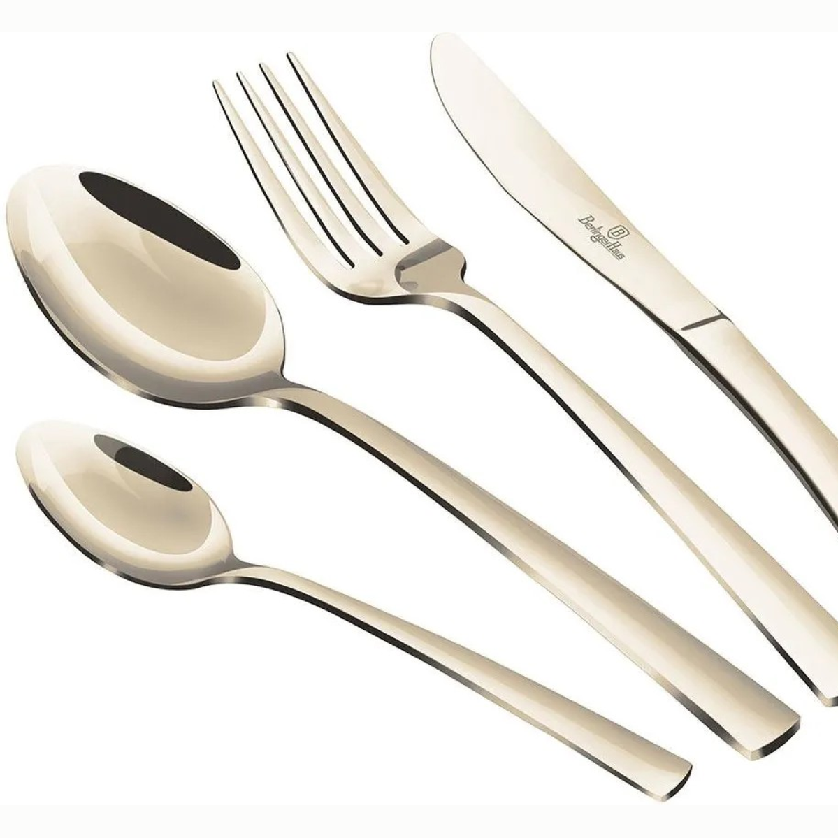 Berlinger Haus 24 Pcs Cutlery Set, Mirror, Yellow Gold