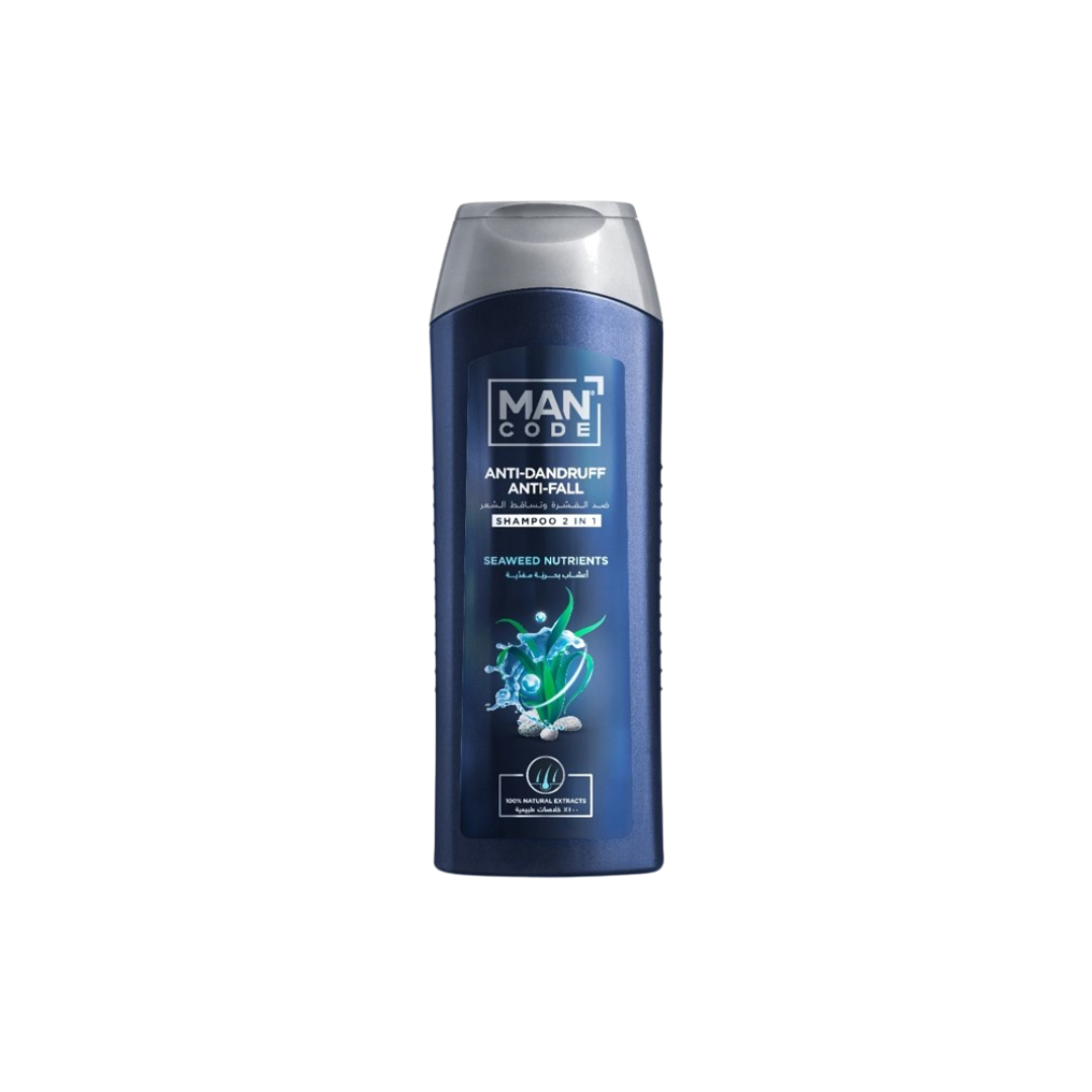Mancode 2in1 Anti Dandruff & Anti Fall Shampoo With Seaweed 400ml