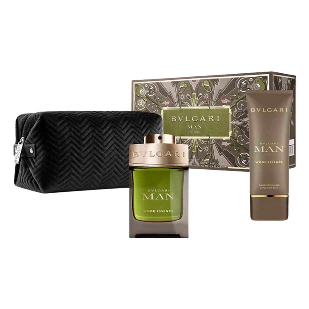 Bulgari Man Wood Essence Eau De Parfum Men's Gift Set - 3Pcs - Medaid International
