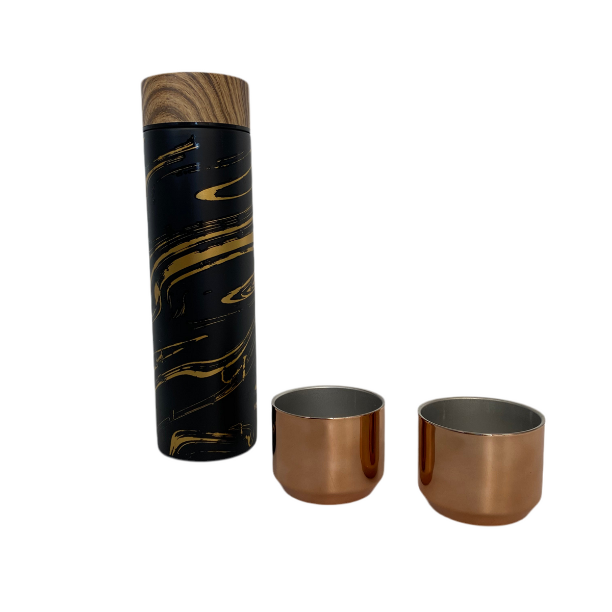 3 PCs Stainless Steel Vacuum Flask With Cups Set