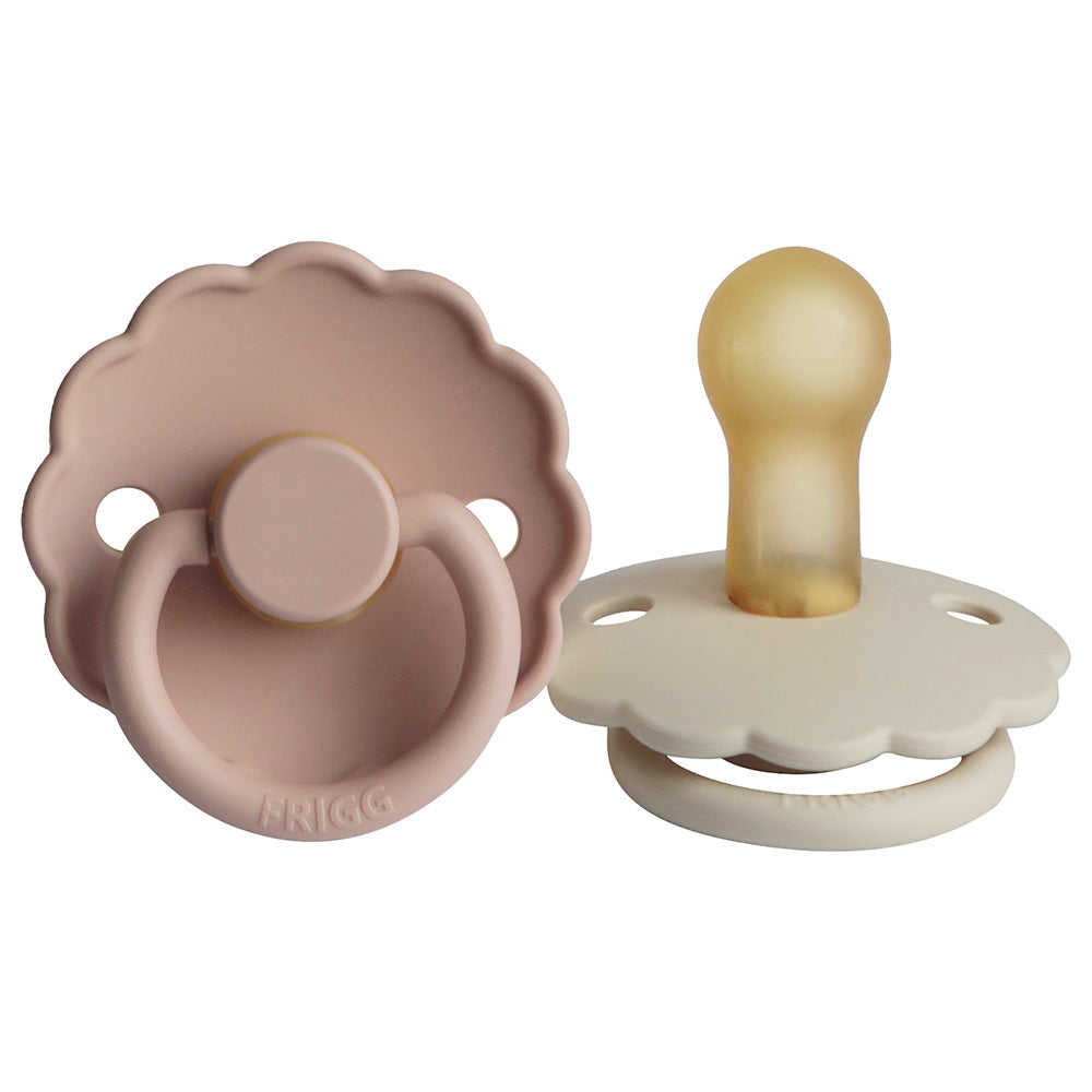 FRIGG Daisy Latex Pacifier 6-18M 2-Pack Blush/Cream