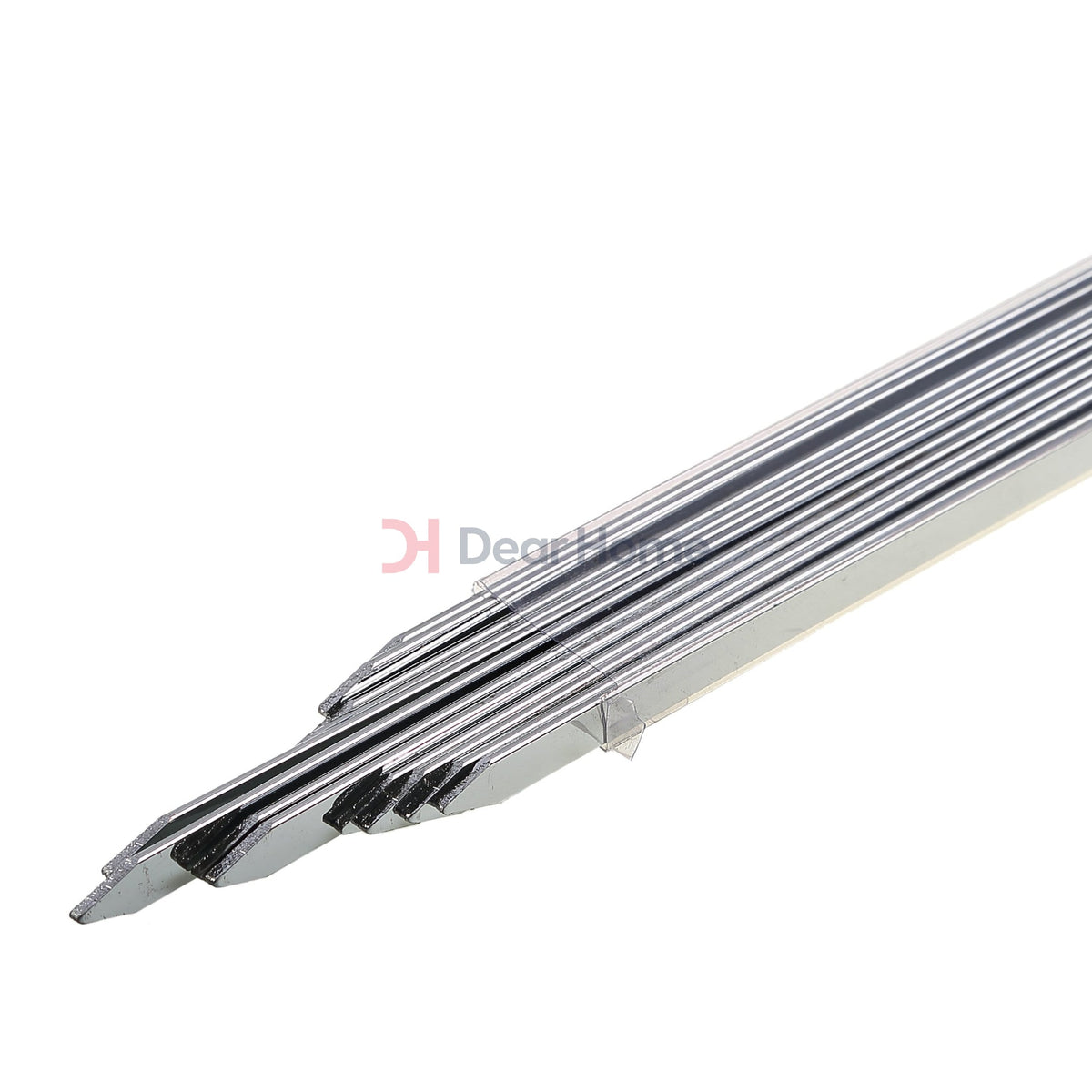 12Pcs Chrome Flat Bbq Skewer 50Cm