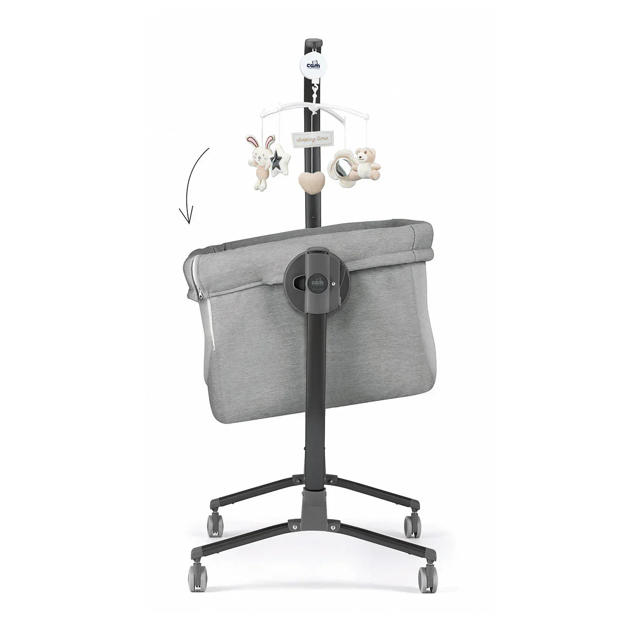 Cam - Cullami - T169 Cradle Co-Bed - Teddy Grey