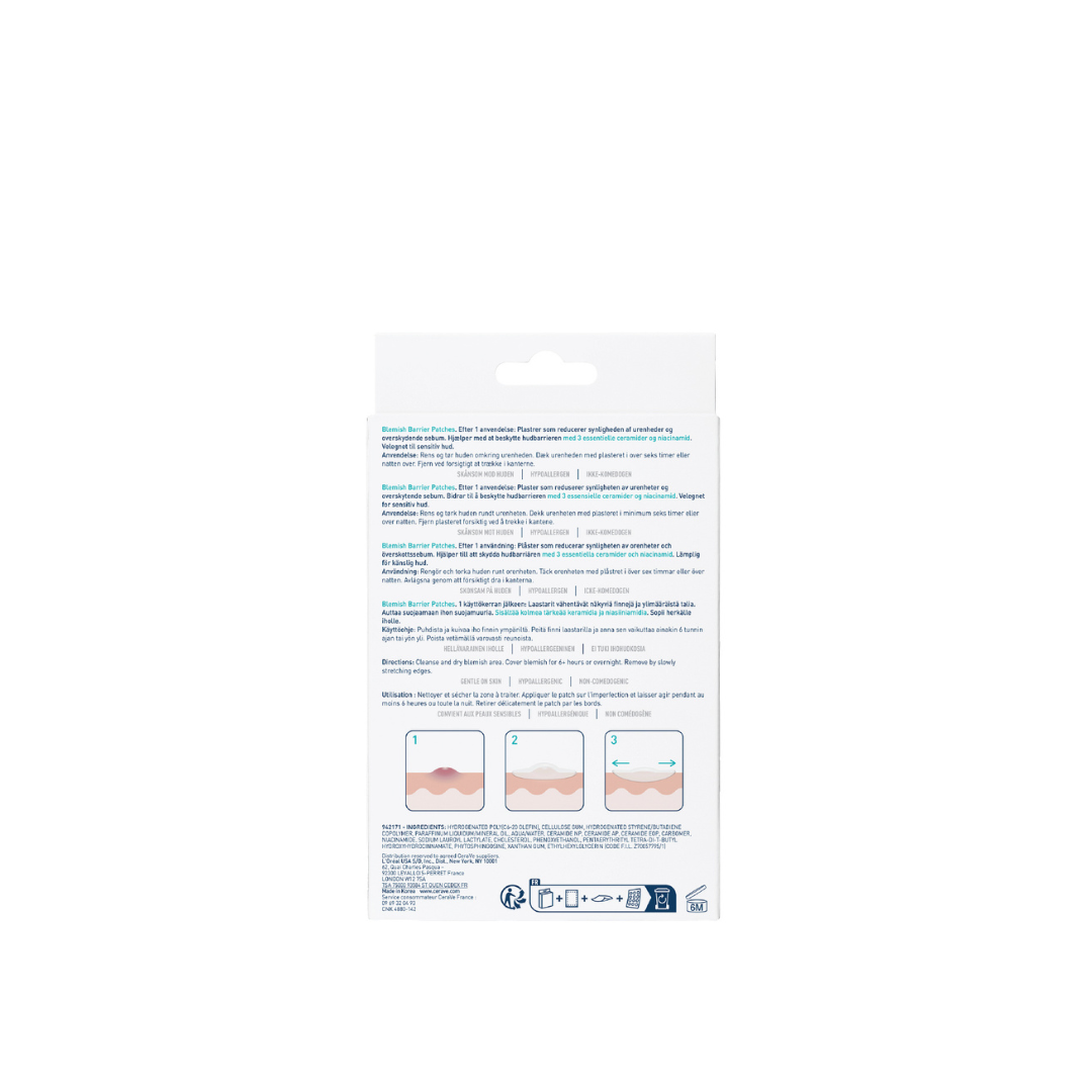 CeraVe Blemish Barrier With 3 Essential Ceramides And Niacinamide Patches