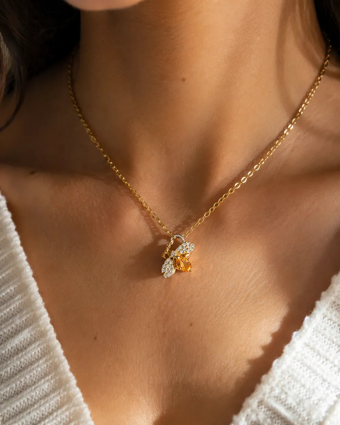 Giani Bernini Women's Gold Cubic Zirconia Bee 16" in 18k Gold-Plated Pendant Necklace | Giani Bernini in Lebanon