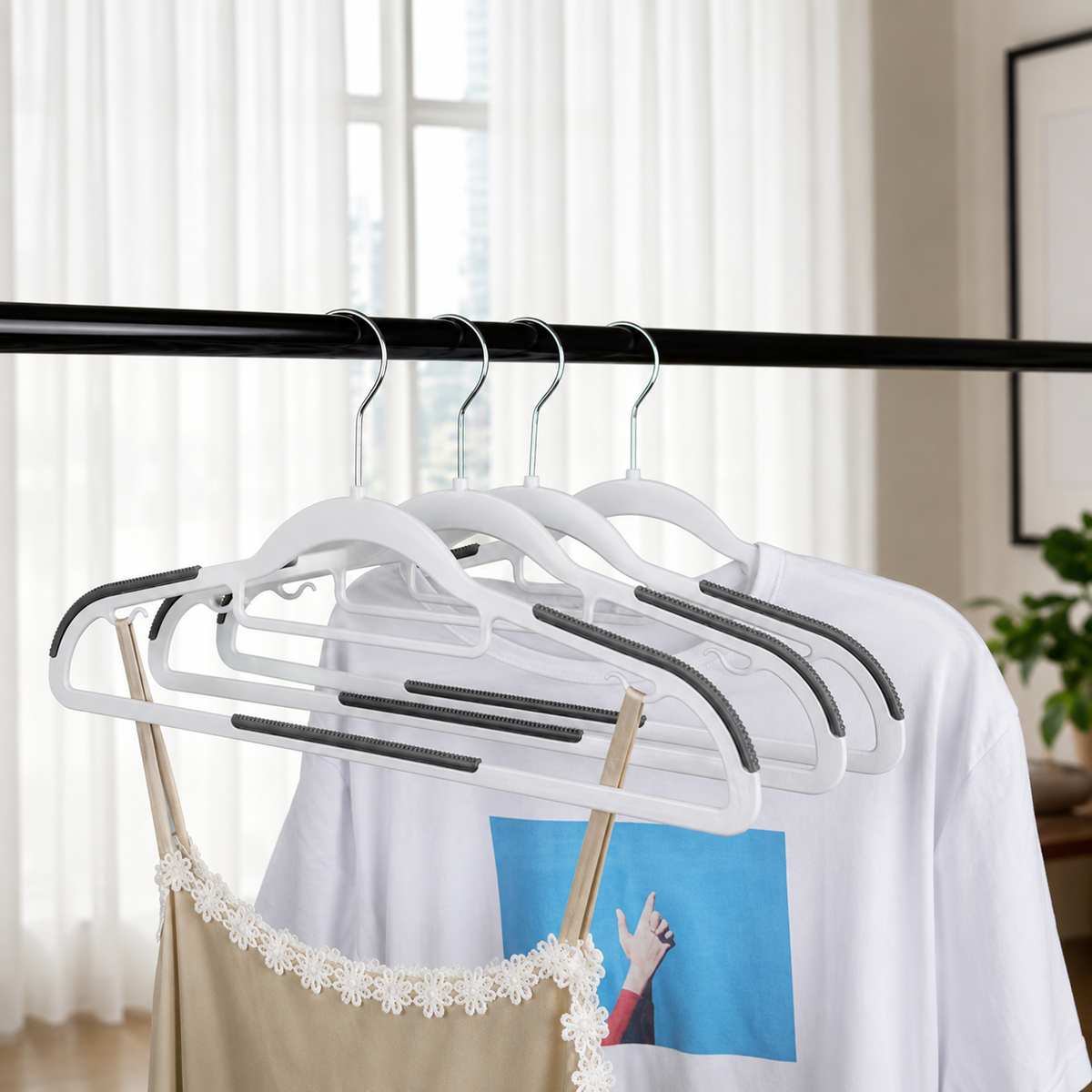 Anti-Slip Double Hanger (Pack of 10)