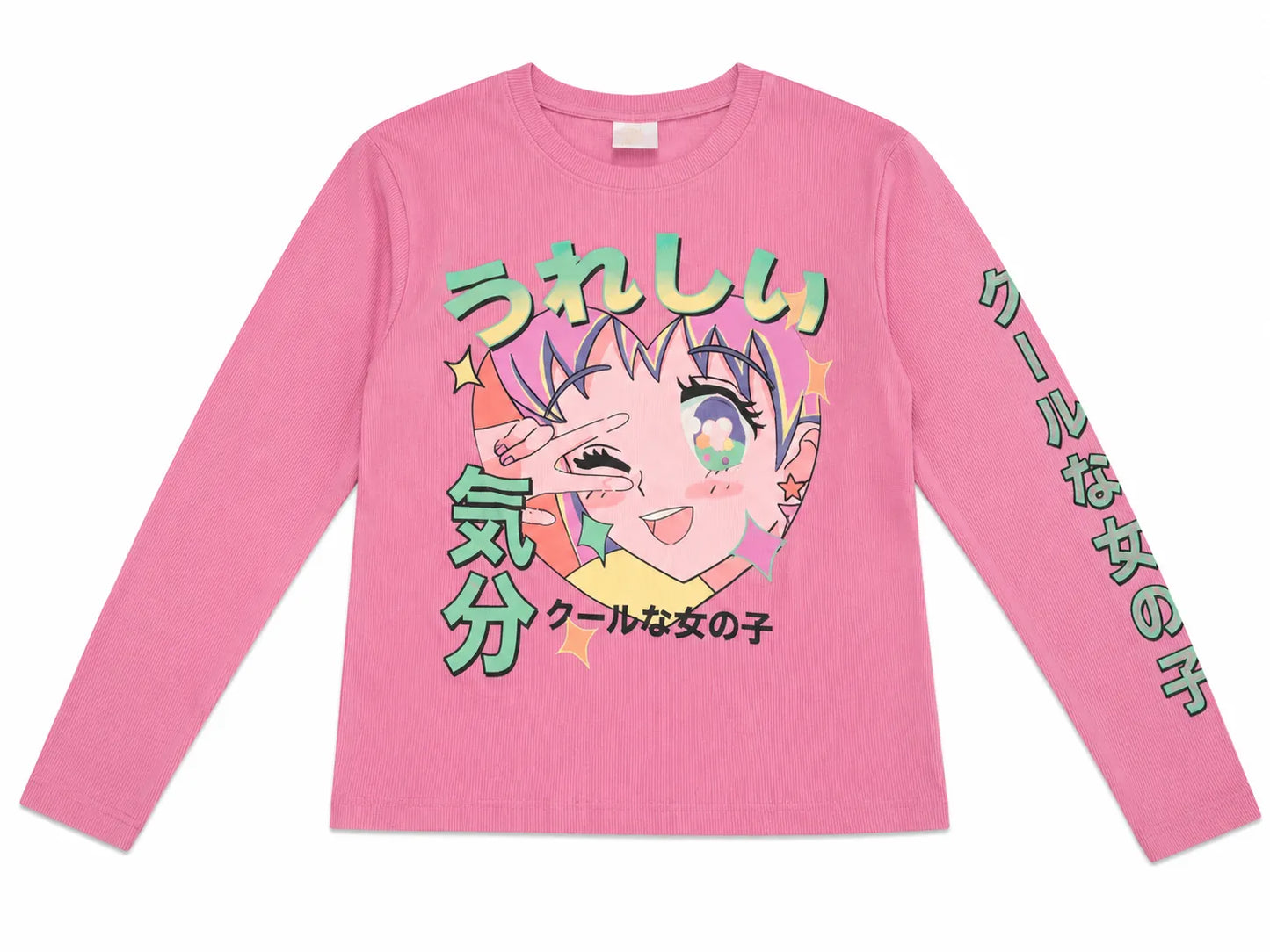 Zara Girl's Pink With Anime Character Long Sleeve Blouse | Zara in Lebanon
