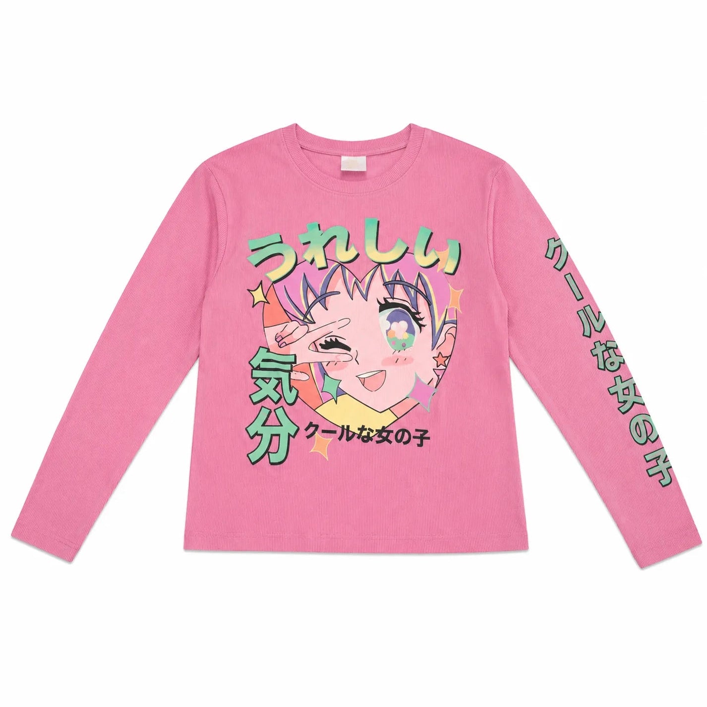 Zara Girl's Pink With Anime Character Long Sleeve Blouse | Zara in Lebanon