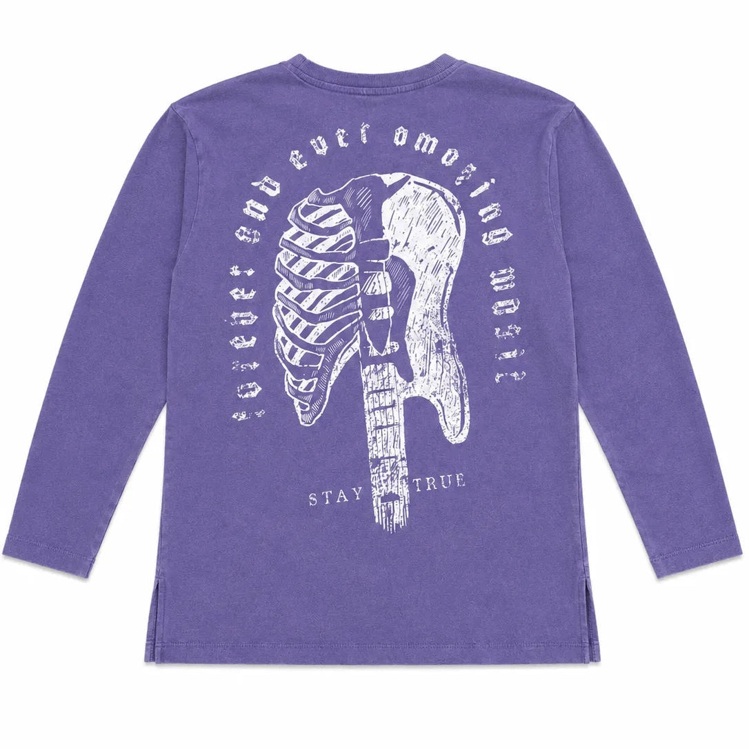 Zara Girl's Purple " king Of Rock " Long Sleeve Blouse | Zara in Lebanon