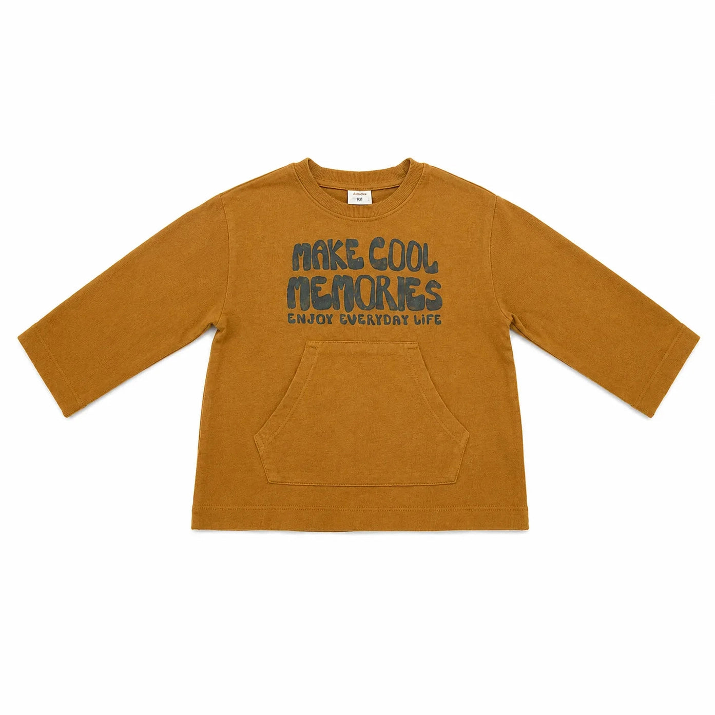 Zara Boy's Brown " Make Cool Memories " Printed Long Sleeve Blouse | Zara in Lebanon