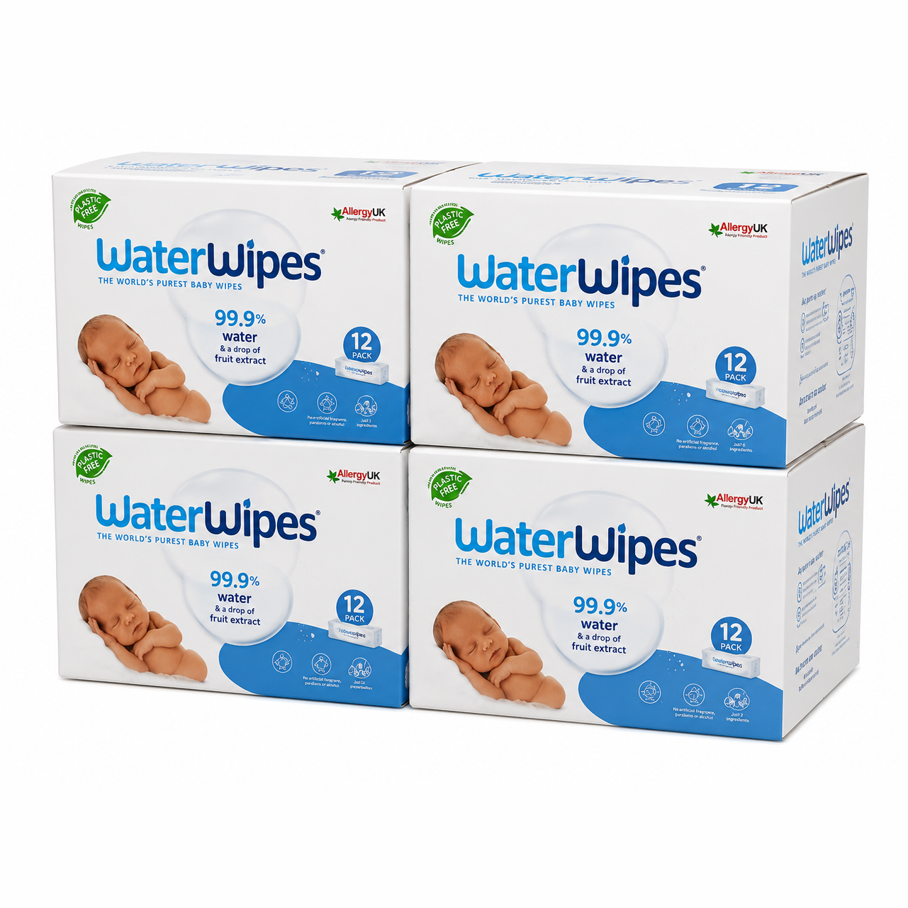 WaterWipes Baby Wipes Original Big Savings Bundle (4 Value Packs)