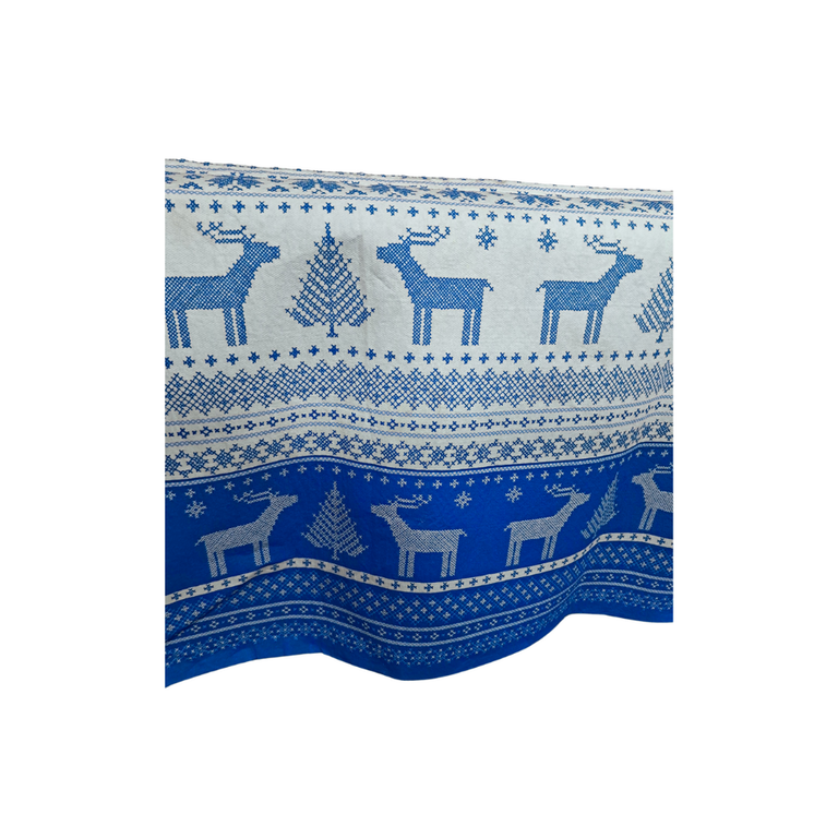 Christmas-Tablecloth, Blue (138x220 cm)