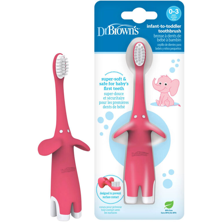 DrBrown's - Infant Toddler Toothbrush - (0-3years) - Pink