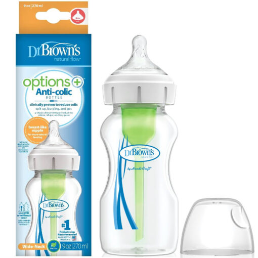 DrBrown's - Op+ Wide Neck Bottle - With Level 2 Nipple - Anti-Colic - 1 pack 270ML