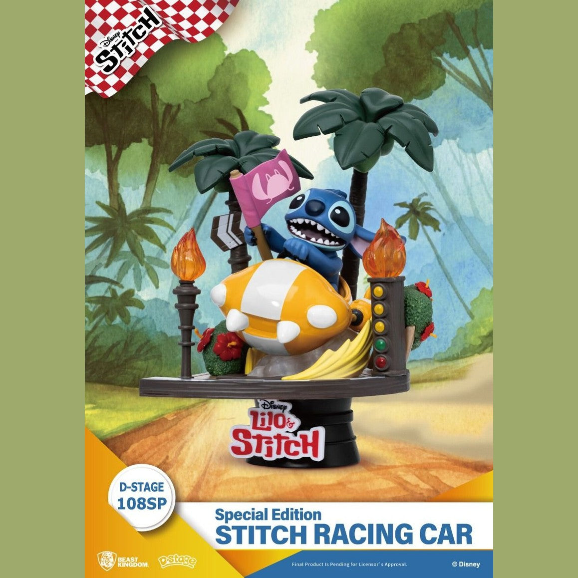 Disney Stitch Racing Car Special Edition DS-108SP By Beast Kingdom - Medaid International