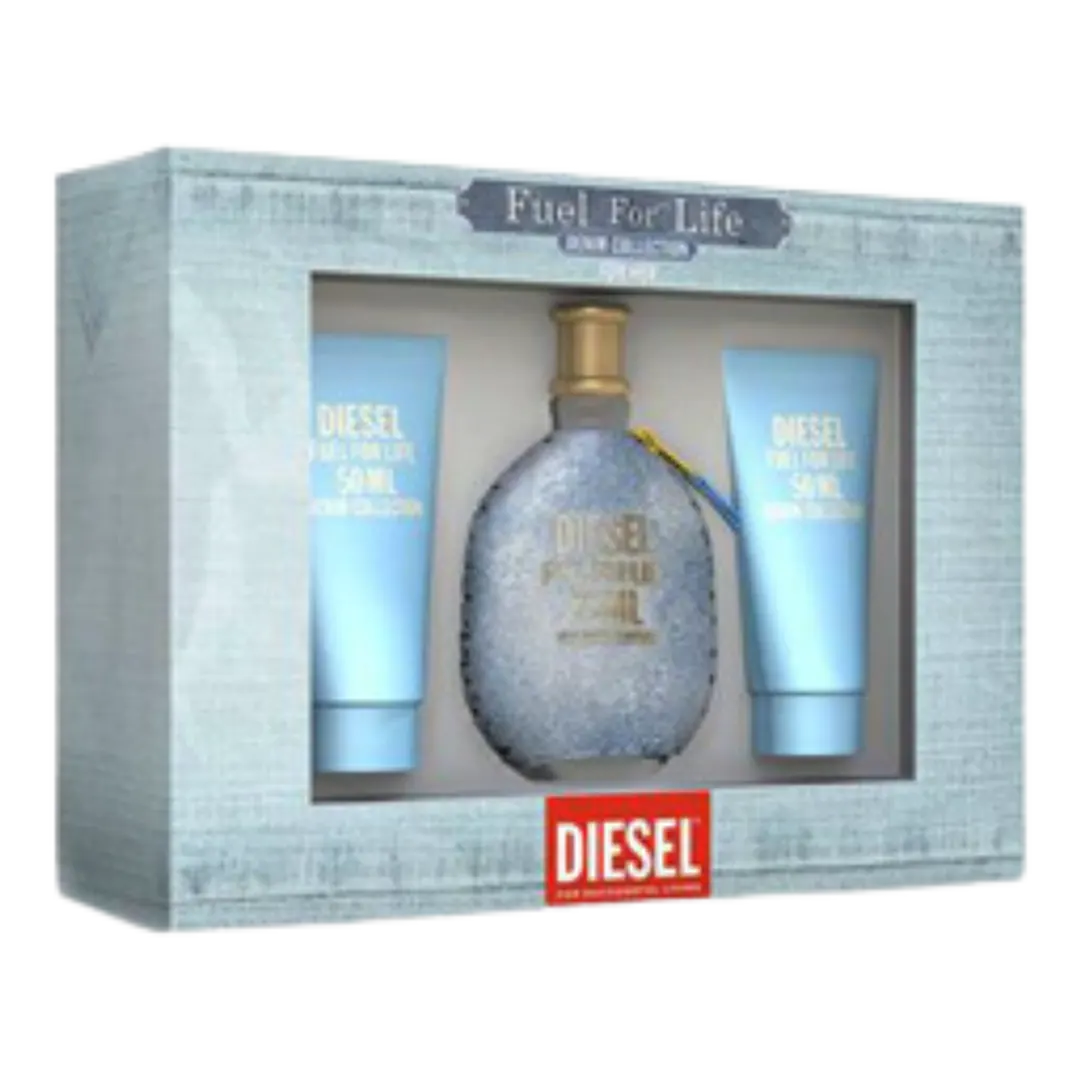 Diesel Fuel For Life Denim Collection Eau De Toilette Women's Gift Set - 3Pcs - Medaid International