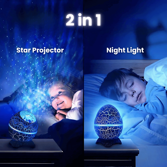 Dinosaur Egg Galaxy Projector | Speaker & LED Lights - Medaid International