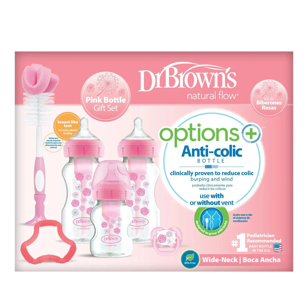 DrBrown's - Wide Neck Op+ - Anticolic Gift Set - Pink