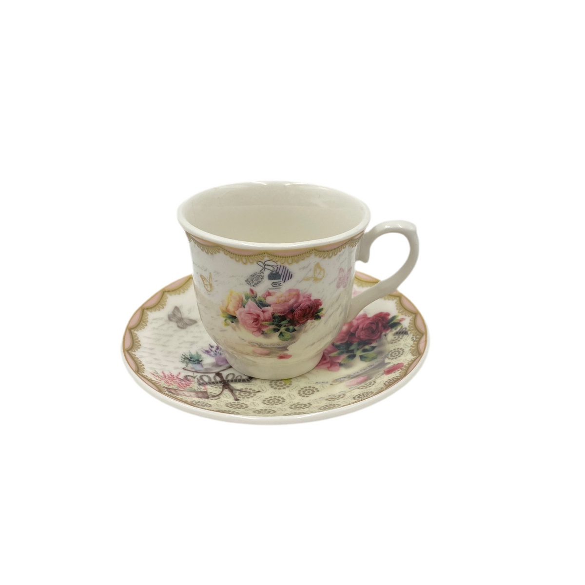 GeBe, 12 PCs Coffee Cups With Saucers Set