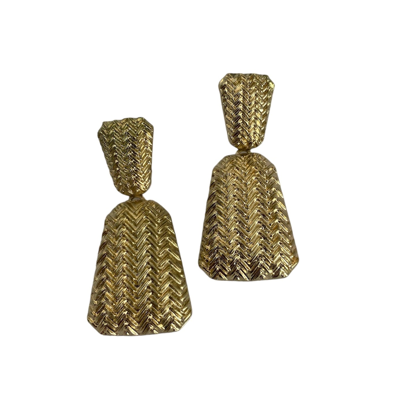 Golden weave earrings accessory #4023 - Medaid International