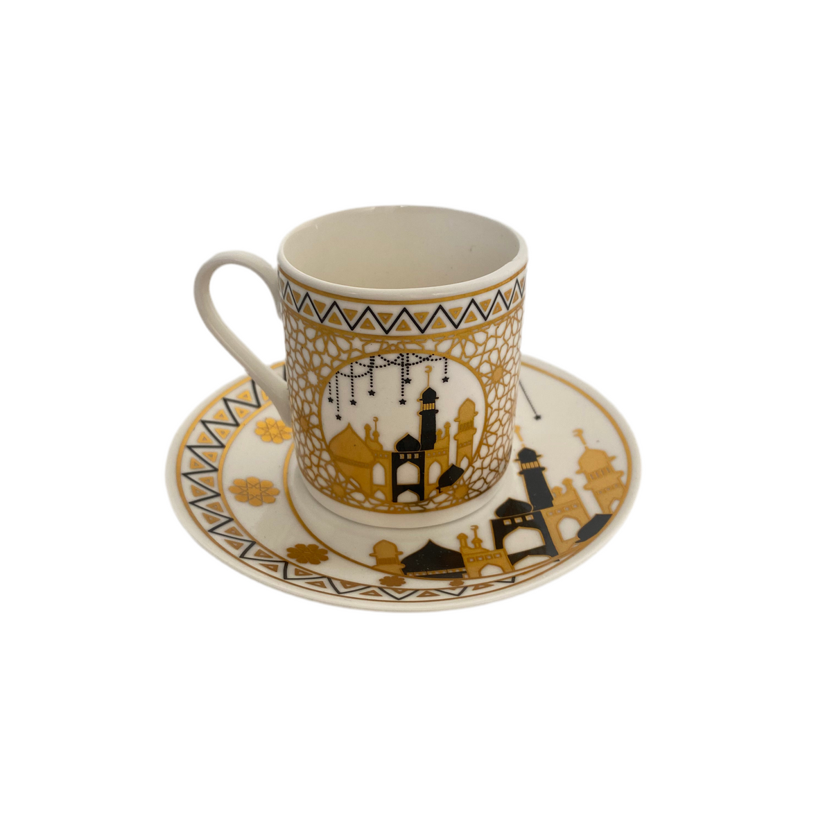 12 Pcs Ramadan Coffee Cups With Saucers Set