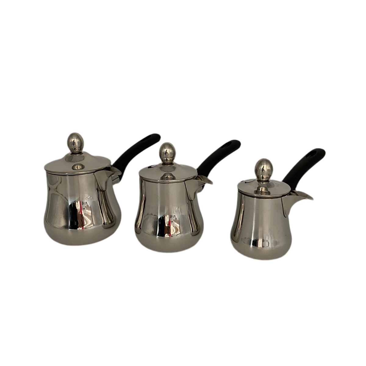 GeBe, 3 Pcs Aristo Natural Stainless Steel Coffee Warmer Set