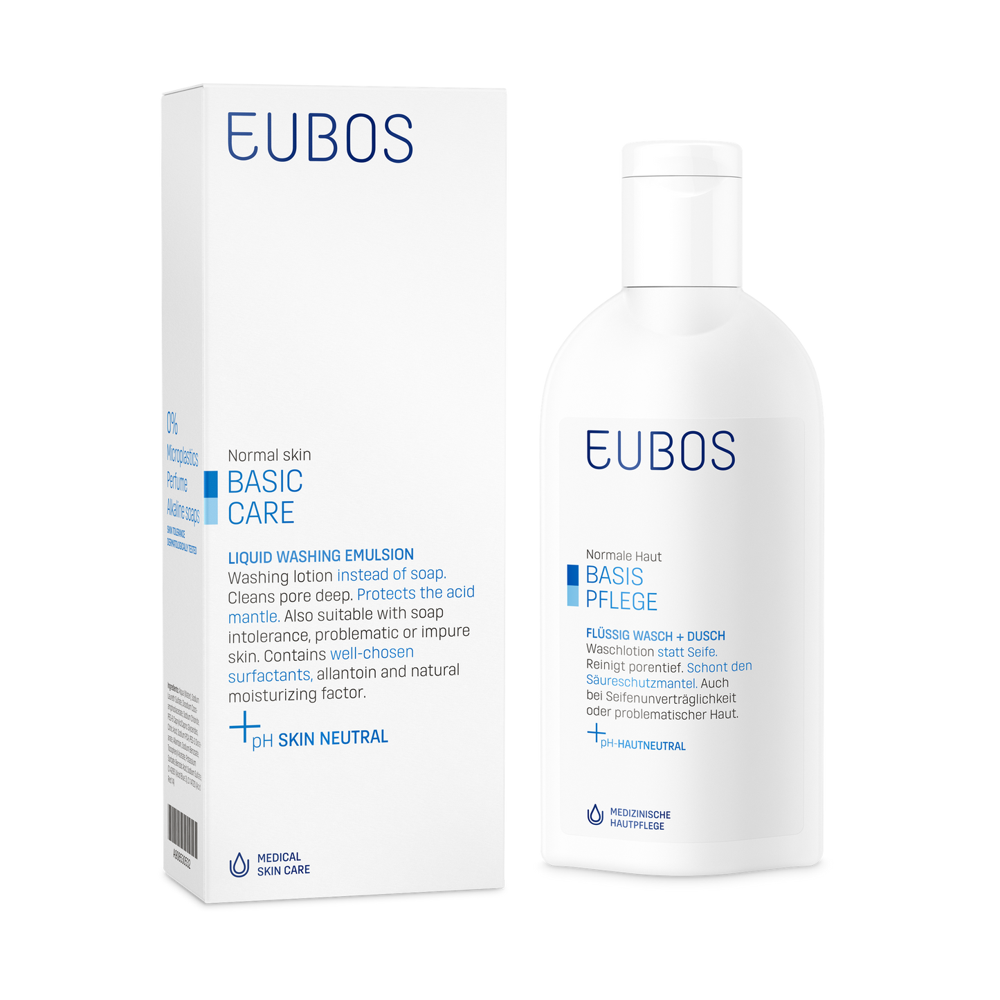 Eubos Liquid Washing Emulsion Blue - Face & Body Cleanser