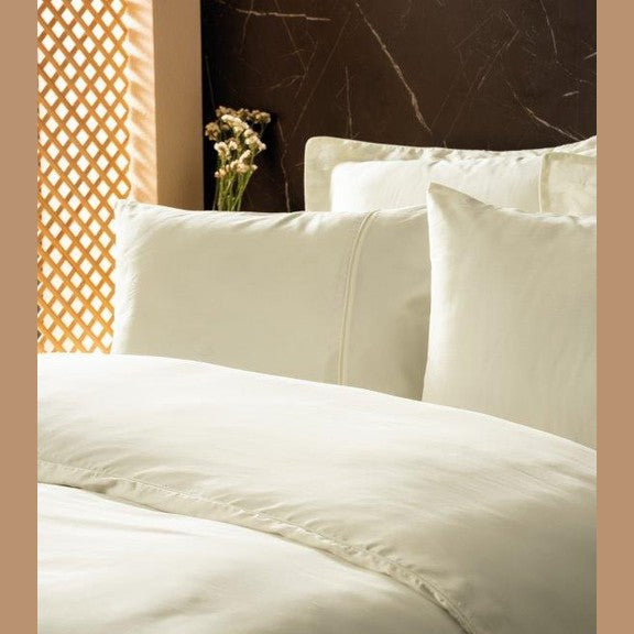 Silk Cotton DOUBLE Duvet Cover Set Ecru 800TC