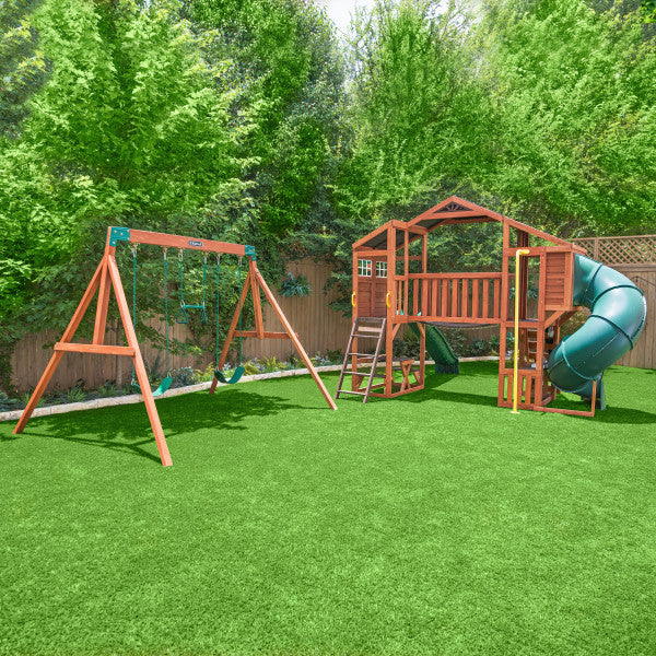 Boulder Bluff 2-in-1 Wooden Swing Set By Kidkraft - Medaid International