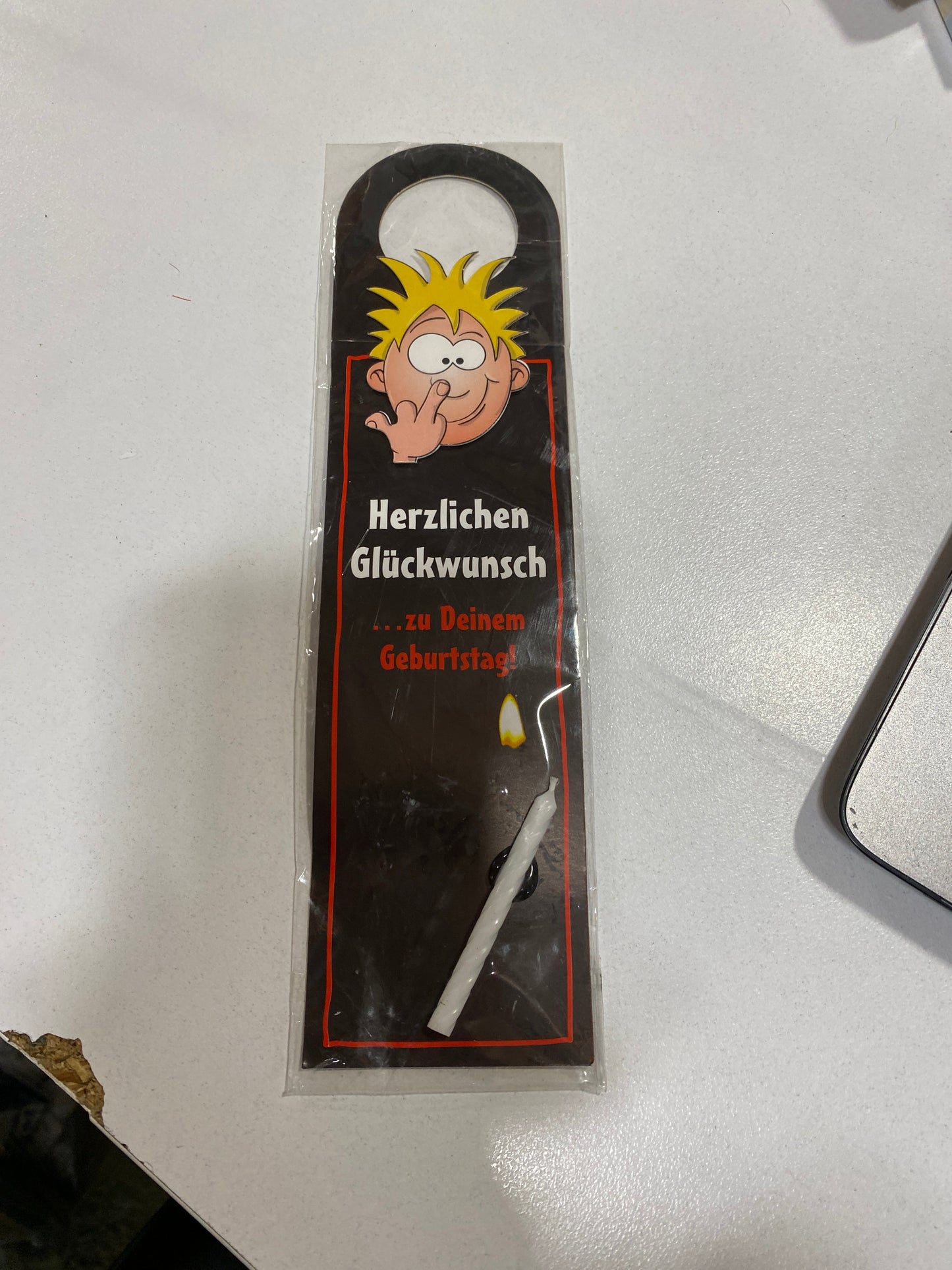 SD German Birthday Door Hanger With Candle | SD In Lebanon