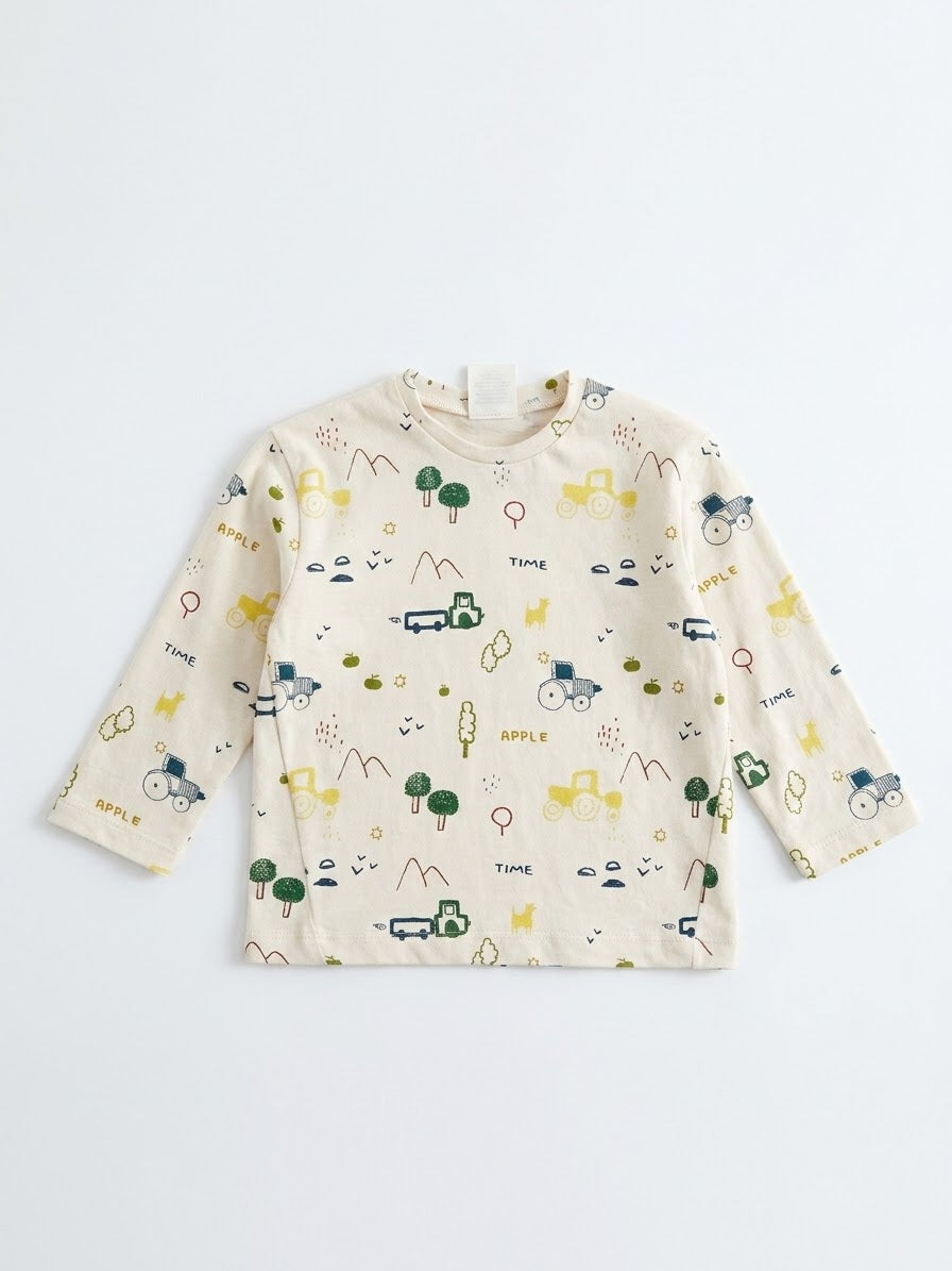 Zara Boy's Beige Printed Blouse | Zara In Lebanon