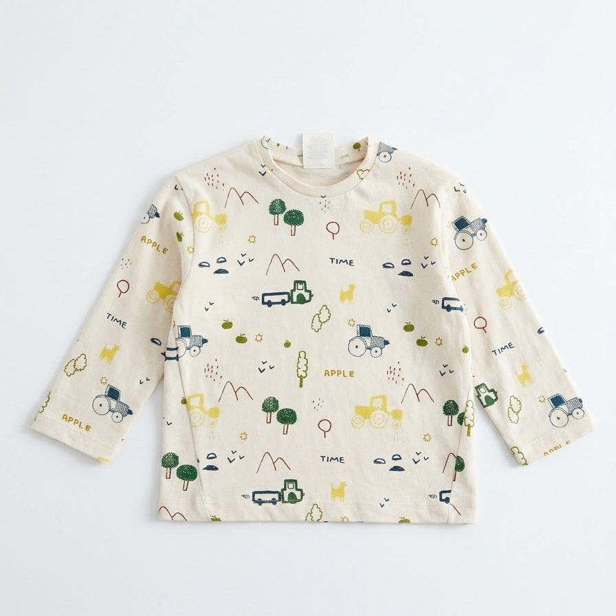 Zara Boy's Beige Printed Blouse | Zara In Lebanon