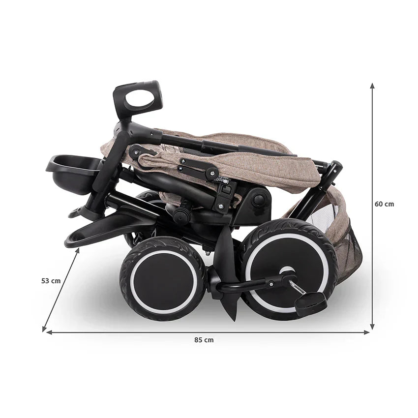 Lorelli - Folding Tricycle Freccia - Rotation 360 - Grey