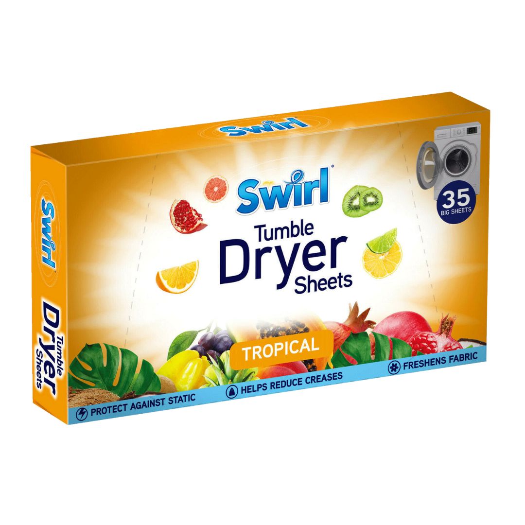 SWIRL LAUNDRY DRYER SHEETS TROPICAL - 35 sheet - Medaid International