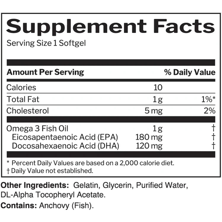 Rule1 Fish Oil, Omega 3 – 100 Softgels | Premium EPA & DHA