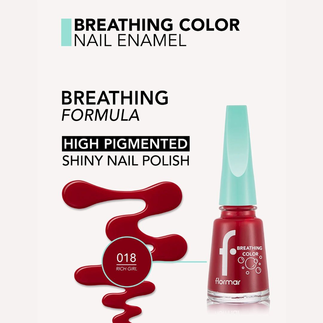 Flormar Breathing Color Nail Enamel 018 Rich Girl Nail Polish