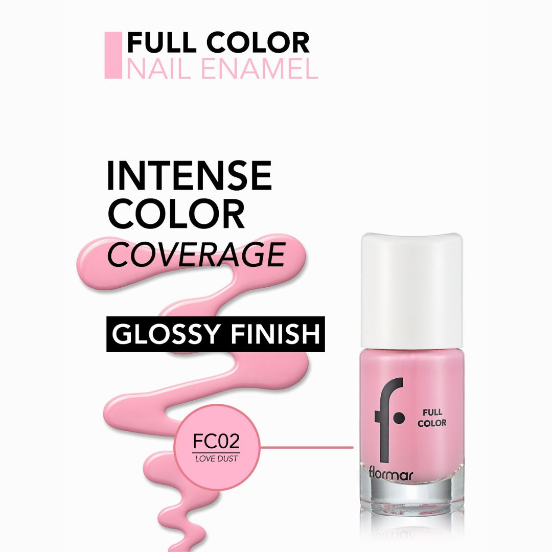 Flormar Full Color Nail Enamel FC02 Love Dust Nail Polish