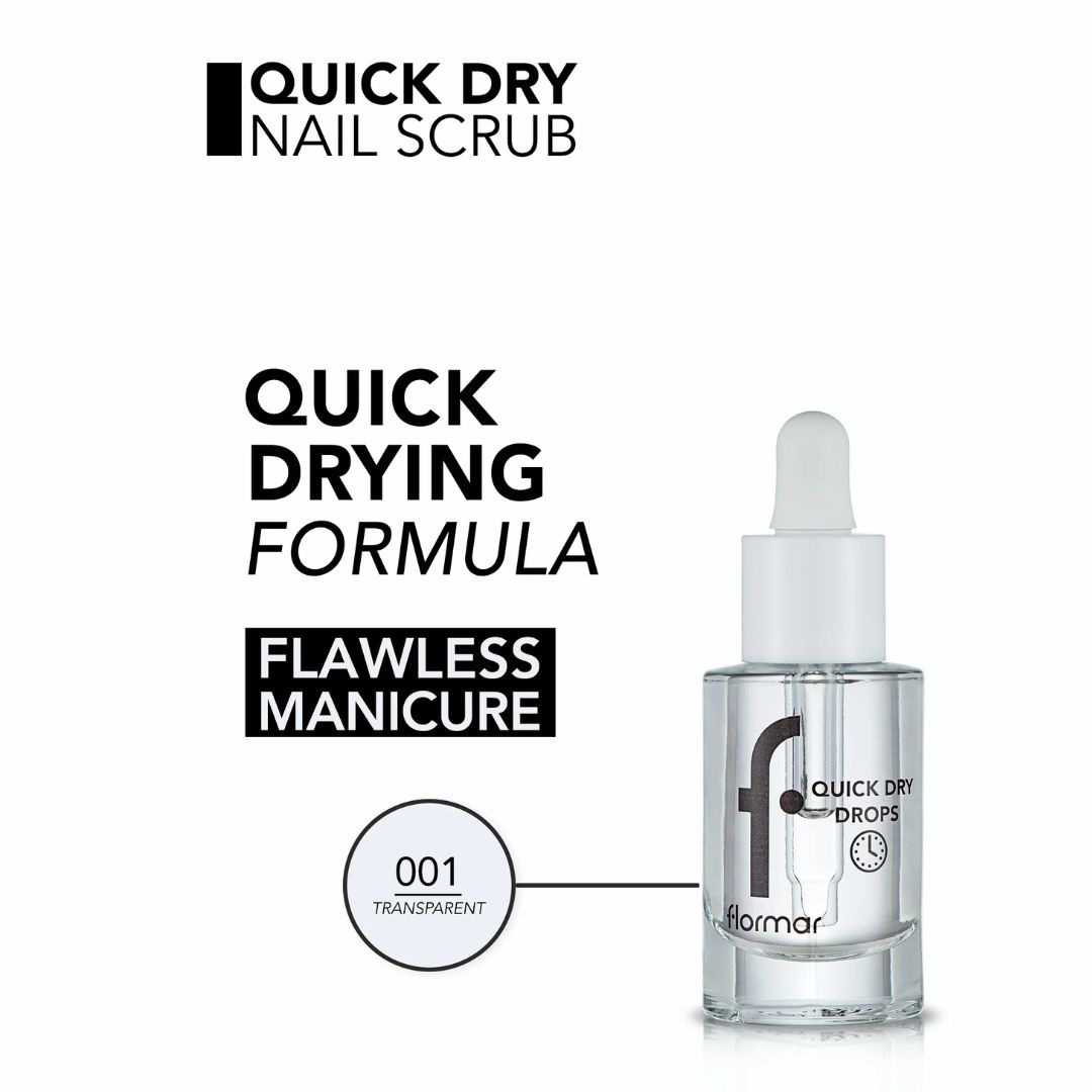 Flormar Quick Dry 001 Transparent Nail Drops