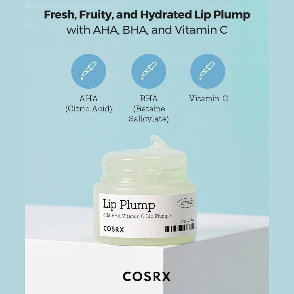 COSRX
Lip Plump - Refresh AHA BHA
Vitamin C Lip Plumper