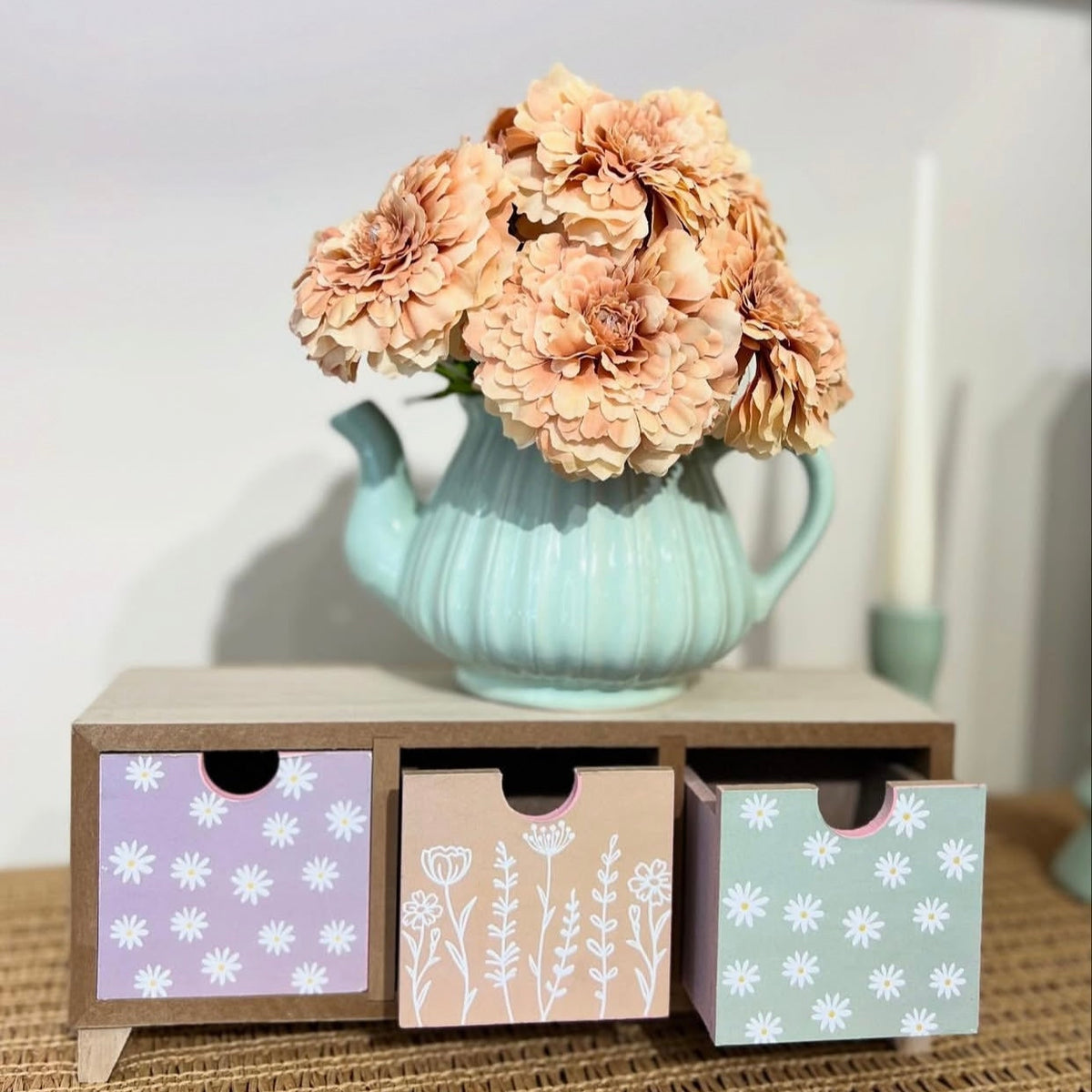 Rectangular Wood Cabinet/ 3 Drawers